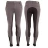 Heren rijbroek BR Harry Solder Grey microfiber zitvlak